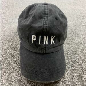 Pink Victorias Secret Baseball Cap One Size Dog Pink Embroidery Curved Brim‎